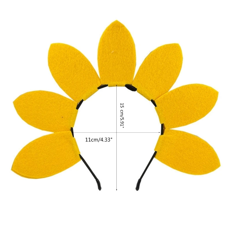 Headdress Floral Headwear for Sunflower Birthday Party for Stall Market Summer Teenagers Headwear Selfie Props