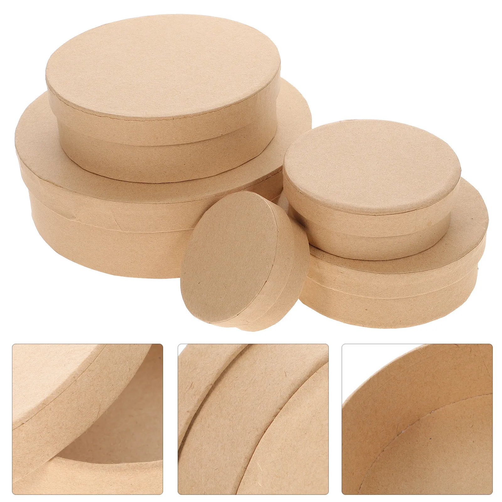 Caixas de Embalagem Redondas Leves e Resistentes para Presentes, 5 Peças, para Bolos, Biscoitos, Perfumes, Cosméticos, Velas, Joias, Pequenas Caixas de Envio