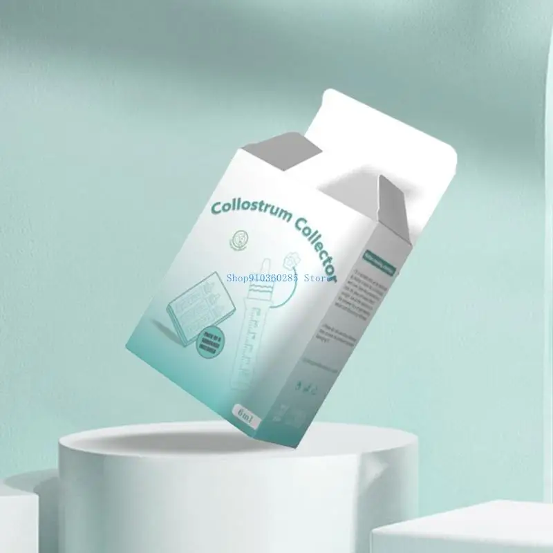 K9FF 6 قطعة مجمع اللبأ أنبوب تخزين حليب الرضاعة الطبيعية 6 مللي مجموعة حليب الثدي للتعبير قبل الولادة وما بعد الولادة