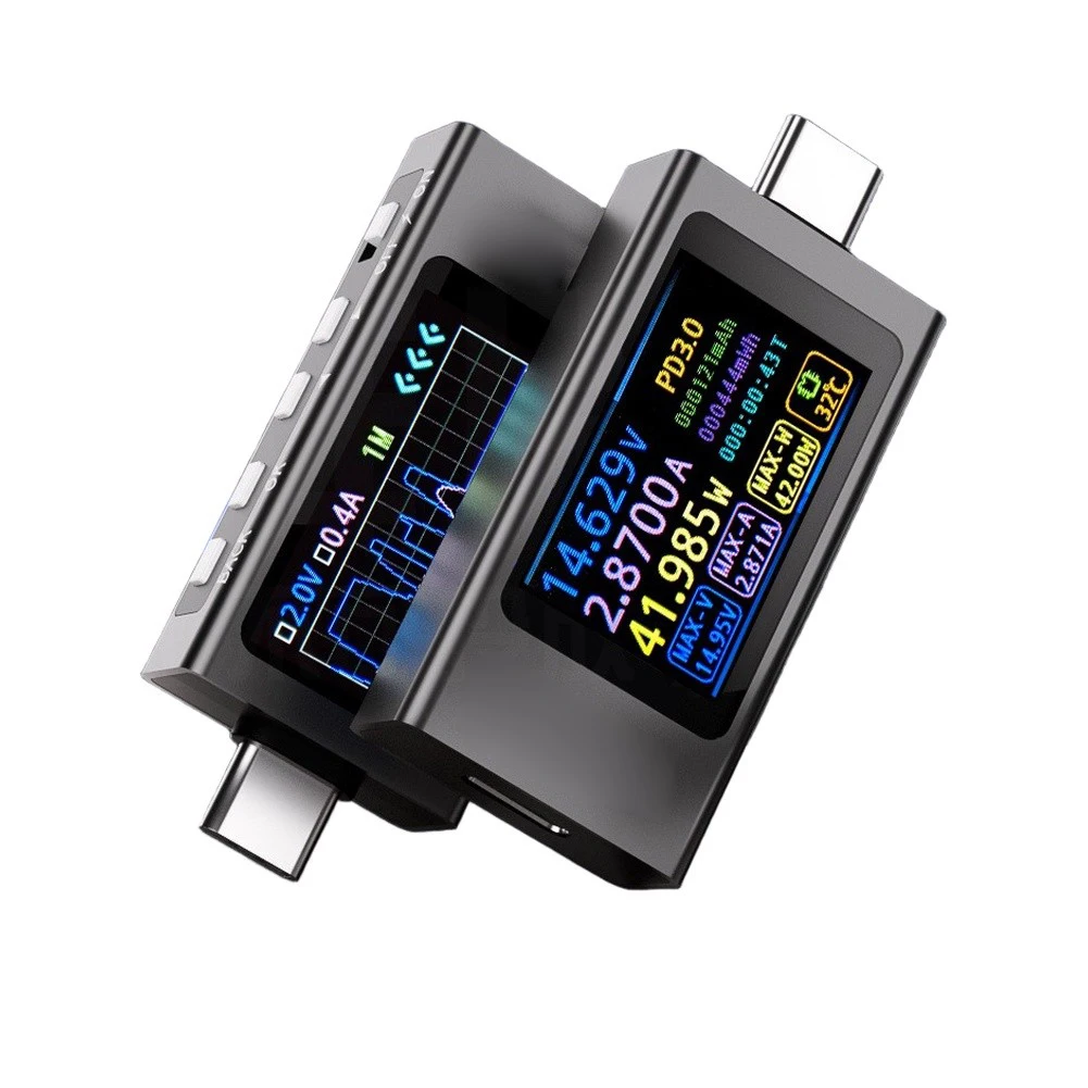 Type-c Energy Monitor USB-C Power Tester Multi-protocol Compatibility 55*24*11mm For Repair Shops For PDOC2.0 To 4.0
