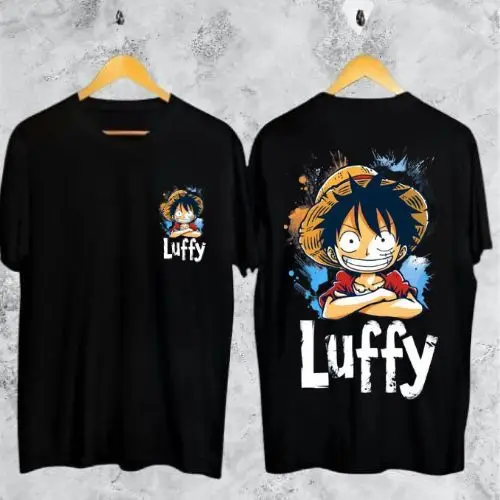 قطعة واحدة ملابس أنيمي الطرفية قصيرة الأكمام للرجال والنساء تي شيرت كارتوني Y2K قطن مطبوع تي شيرت Harajuku ملابس الشارع الشهير #6