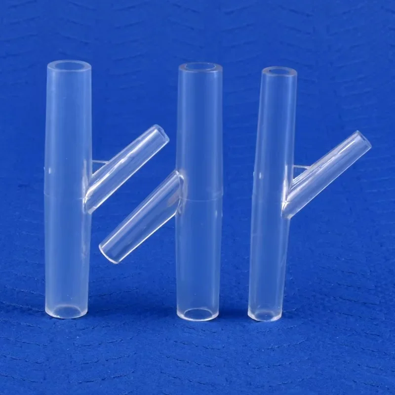 3~100Pcs 3.9~10mm Food Grade PMMA PP Oblique Y-Type Tee Connector Acrylic Pipe Fittings Oxygen Tube Air Hose Connectors