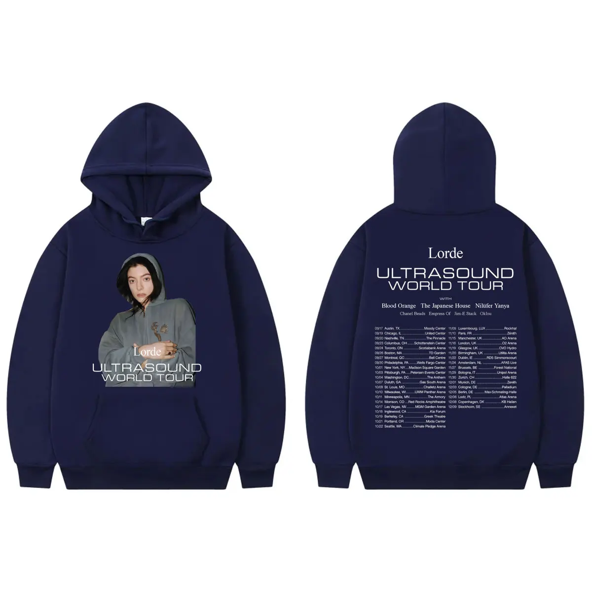 لورد الموجات فوق الصوتية جولة حول العالم 2025 الجرافيك هوديس موضة الجمالية قمصان سويت شيرت بقلنسوة الرجال النساء عالية الجودة الصوف البلوفرات