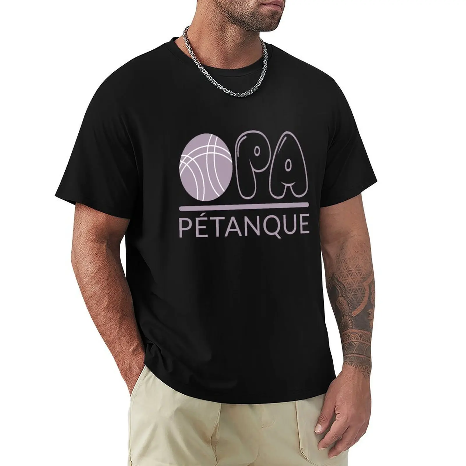 

Pétanque BOULE BALL GAME GRANDPA GRANDFATHER T-Shirt Christmas Casual Short Sleeve Top