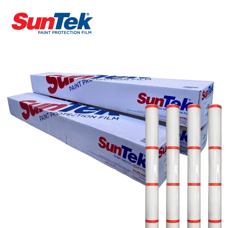 

High Gloss Transparency Suntek TPH PPF 7.5Mil Paint Protection Film Affordable Rock Chip Protection Hydrophobic Layer