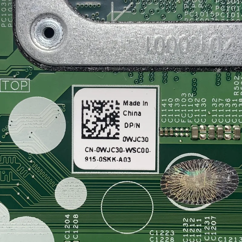 

CN-0WJC30 0WJC30 WJC30 For Dell 5480 5580 Mainboard With SREJQ I5-8265U CPU 17859-1 Laptop Motherboard N16S-GTR-S-A2 100% Tested
