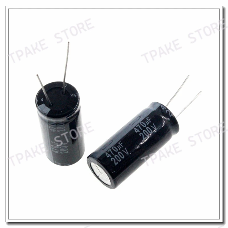 2pcs 470uf200v 200v470uf 470mfd 200volt 18*40mm radial aluminum electrolytic capacitor