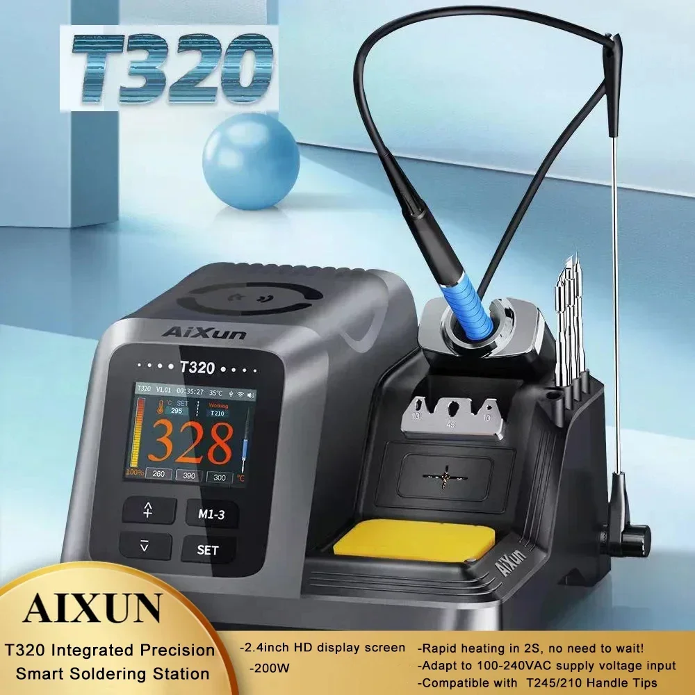 JCID AIXUN T320 Intelligent Soldering Station With T245 T210 Handle C210 C245 Soldering Iron Tips For Phone PCB Welding Repair