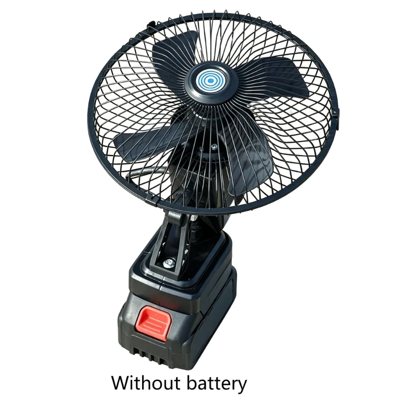 Energy Efficient Cordless 8 Inch Oscillating Fan For Construction Sites Garage Workshops And Emergency Use