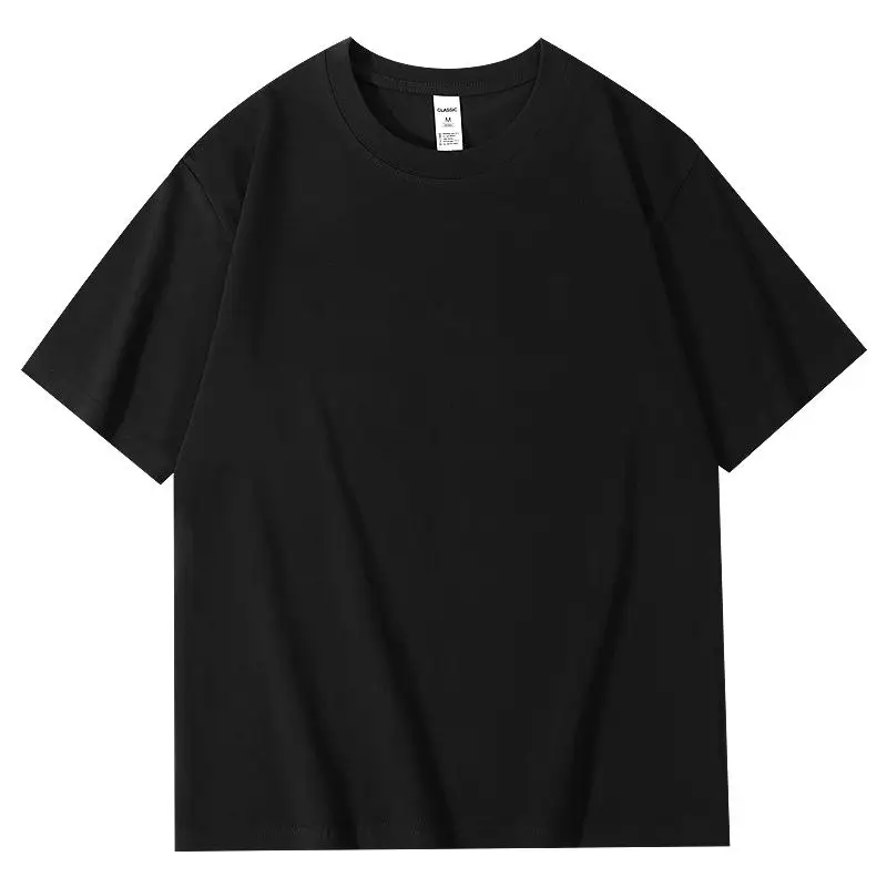 Lyocell round neck casual solid color short sleeved breathable T-shirt