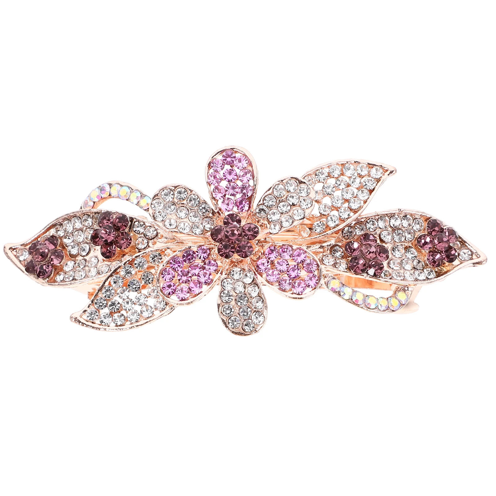 

Rhinestone Hair Clip Headdress Sparkly Clips Duckbill Accessories for Women Alloy Snap