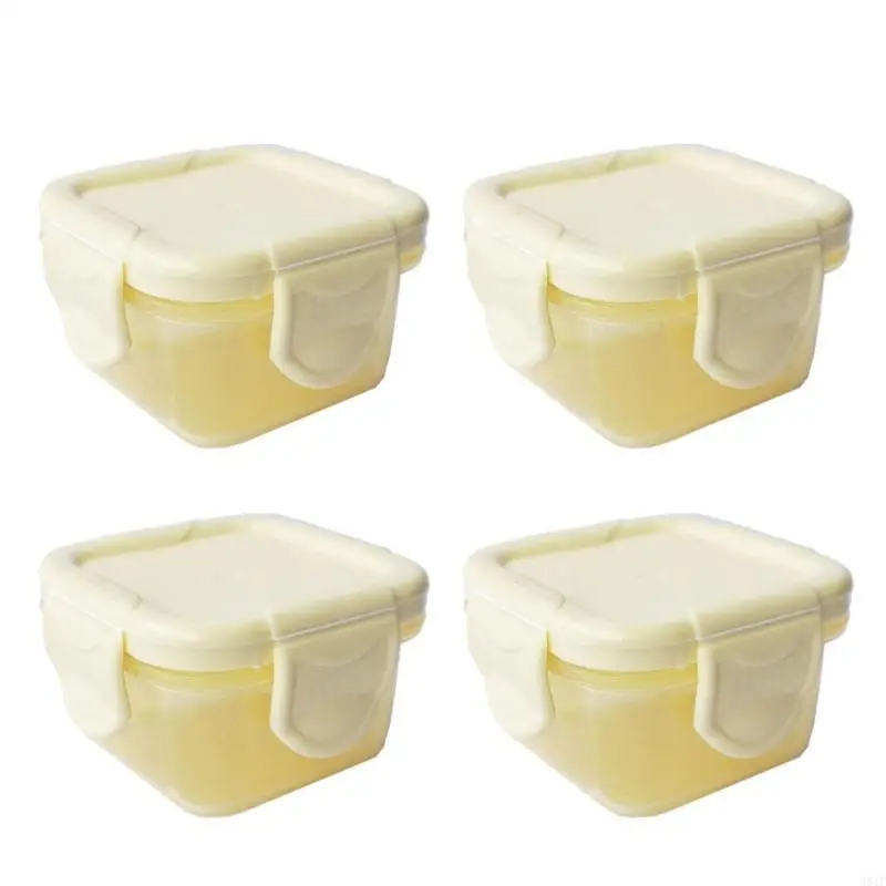 581F Set of 4 Baby Freezer 60ml Storage Containers & Containers 6 Colors