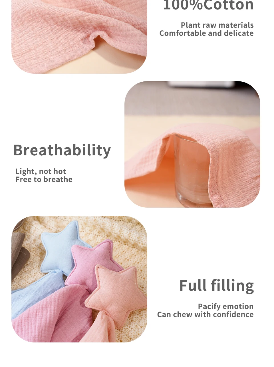 Baby Baumwolle Musselin Bequeme Decke Nette Katze Puppe Für Kleinkinder Kinder Schlaf Beschwichtigen Handtuch Kinder – Detail 10