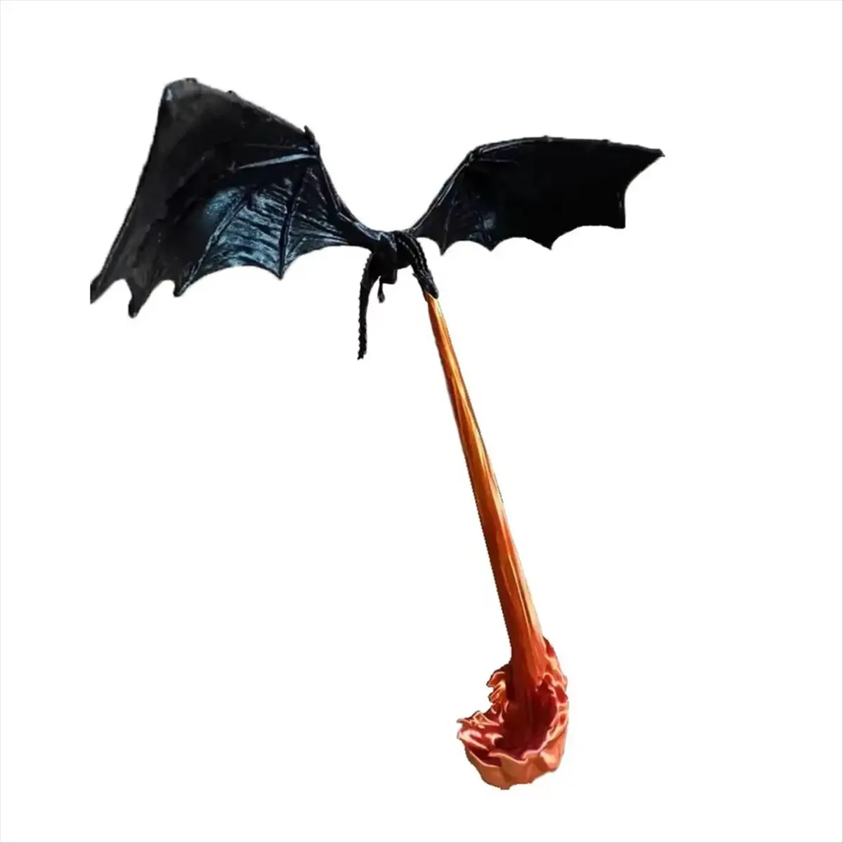 AA83 DragonFlame Book Nook Fire-Breathing Dragon Bookshelf Ornament Gothic Bookshelf Fantasy Flying Dragon Sculpture