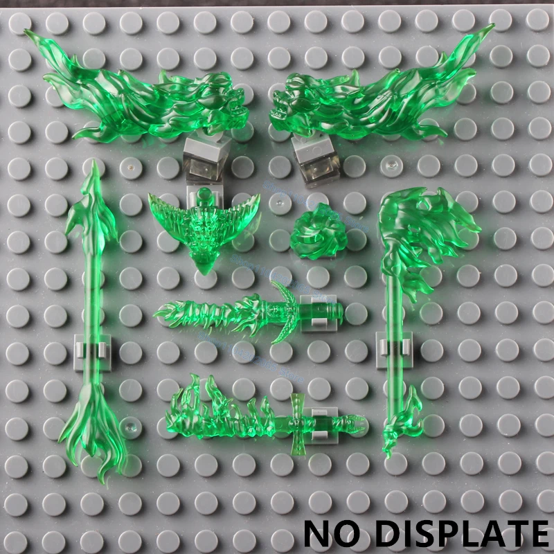 

MOC Special Effects Parts Sets Double Lion Fists Demons Flame Swords Ice Blades Weapons Accessories Building Block Toys for Kids