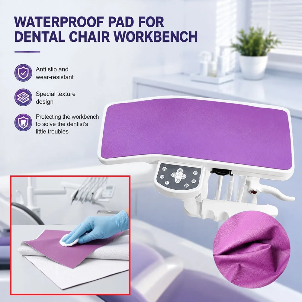 1pc Dental Chair Table Waterproof Leather Pad Thickened Workbench Protective Mat Can Be Cut To Size Dentistry Chair Tray Cover