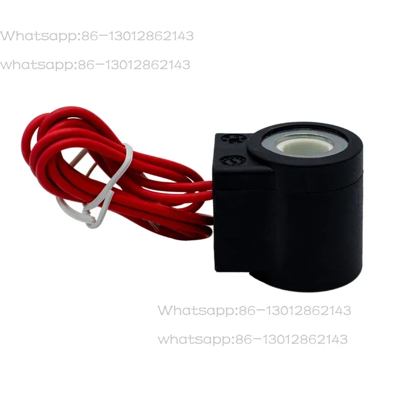 Hydraulic solenoid valve coil DC12 DC24 AC110 AC220 three-plug Dechi coil inner diameter 13 inner diameter 16