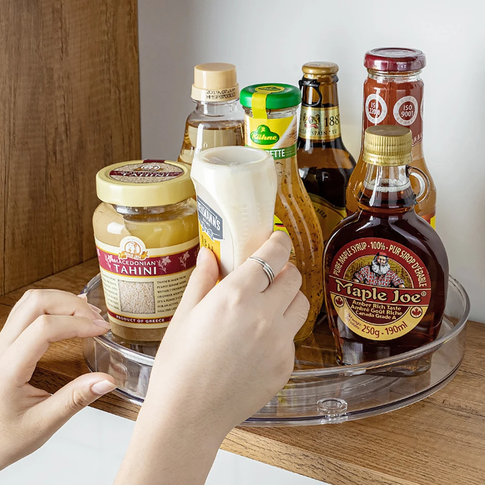 

Rotating storage box, desktop shelf, kitchen seasoning tray