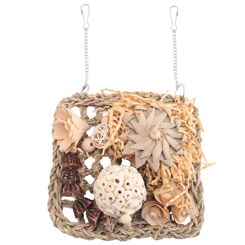 -AA95 ألعاب الطيور، ألعاب الببغاء، ألعاب العلف الطيور، حصيرة العشب، جدار التسلق للببغاء، الببغاء، الكونور، طيور الحب #4