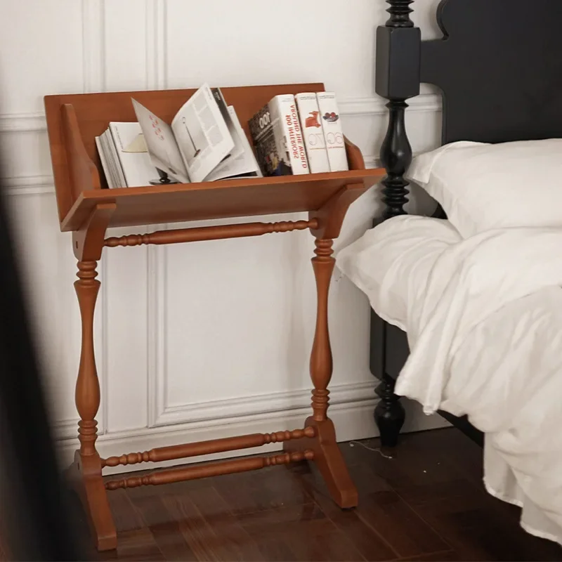 DSA bookshelf solid wood edge few corners floor display shelf book newspaper shelf log art study living room