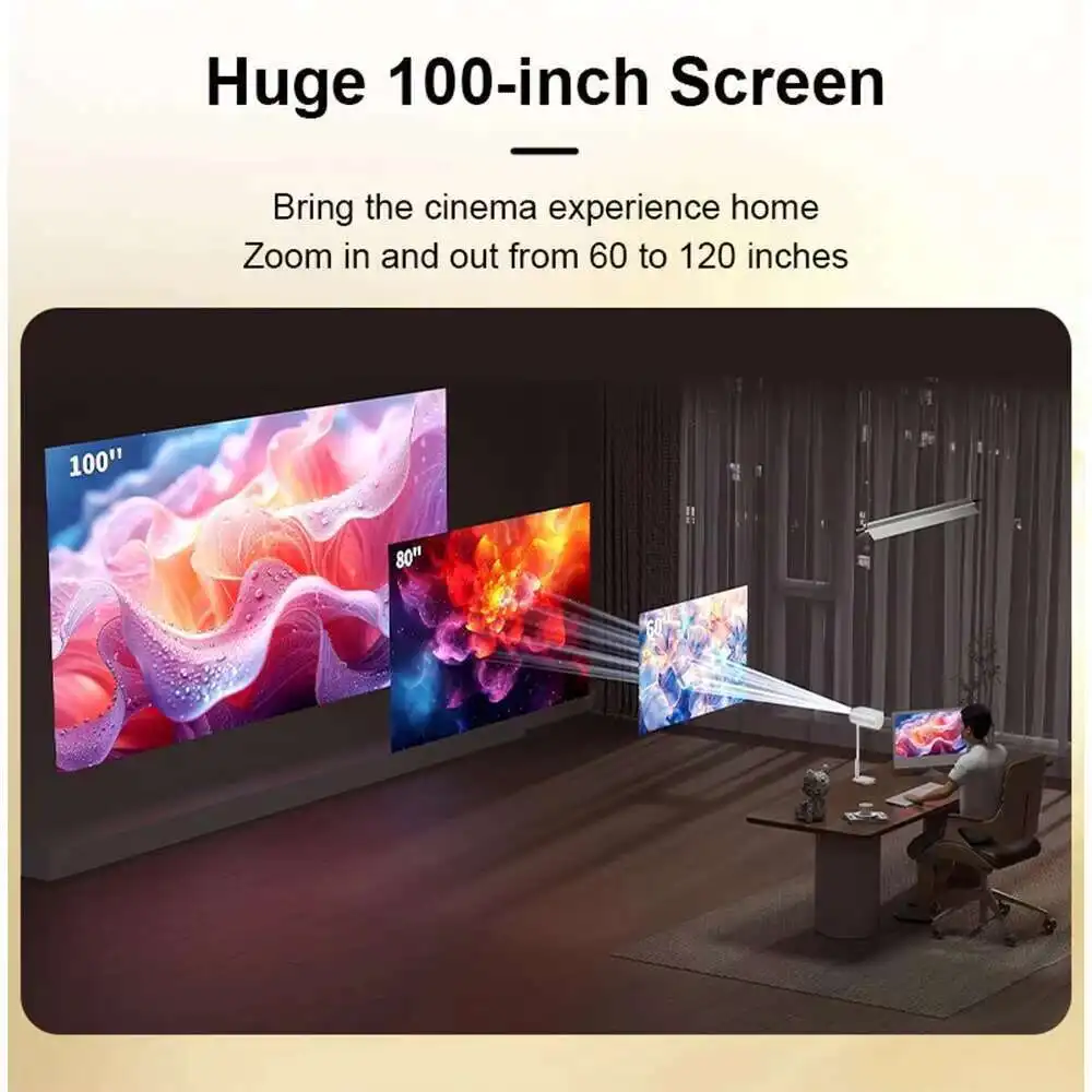 Touyinger E700 Pro Mini LED-projector Smart Android Beam Ondersteuning 4K 1080P Draagbare Bluetooth-luidspreker Verstelbare standaard voor thuis