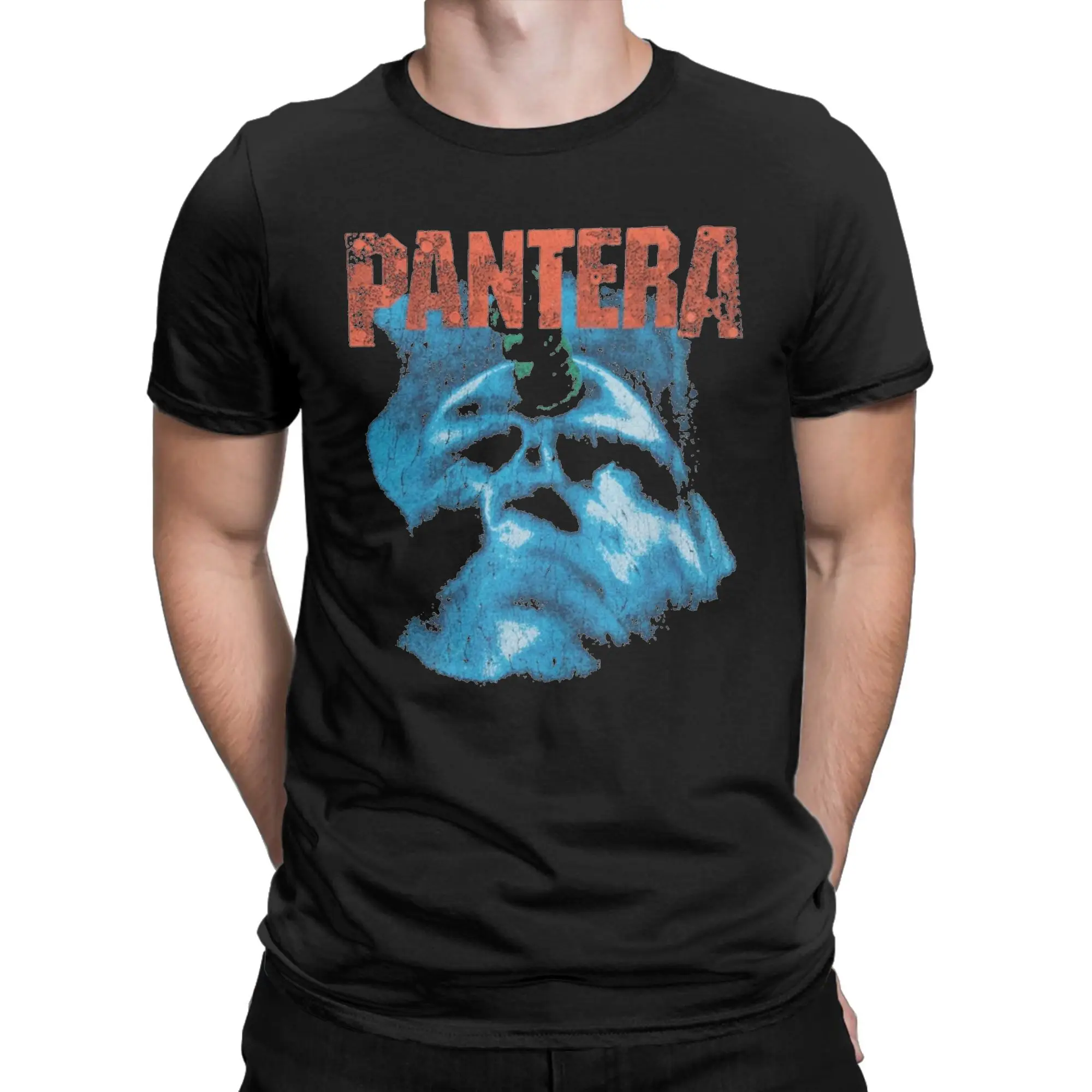 Band Rock Music Pantera Metal  Men'sT-Shirts 100 Cotton Tees Summer Short Sleeve T Shirt Crewneck Fashion Tshirt 4XL 5XL 6XL