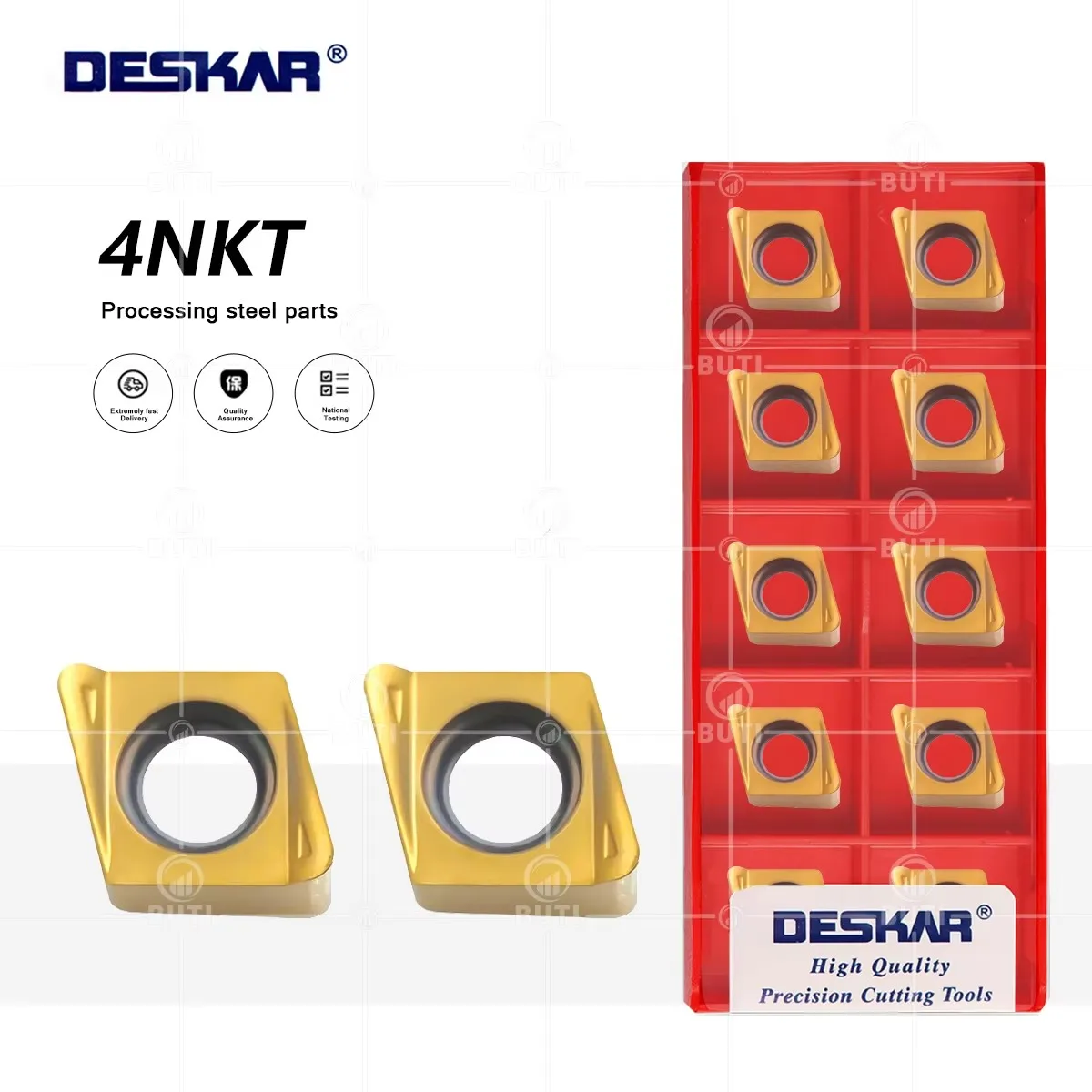 

DESKAR 100% оригинальный токарный станок с ЧПУ, фрезерный токарный инструмент 4NKT060308R-ML LF6018, лезвия из нержавеющей стали, фрезерные лезвия с быстрой подачей