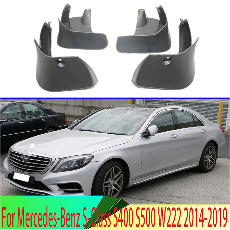 

For Mercedes-Benz S-Class S400 S500 W222 2014-2019 Mud Flaps Splash Guards Fender Mudguard Kit Mud Flap Splash Guards Mudguard