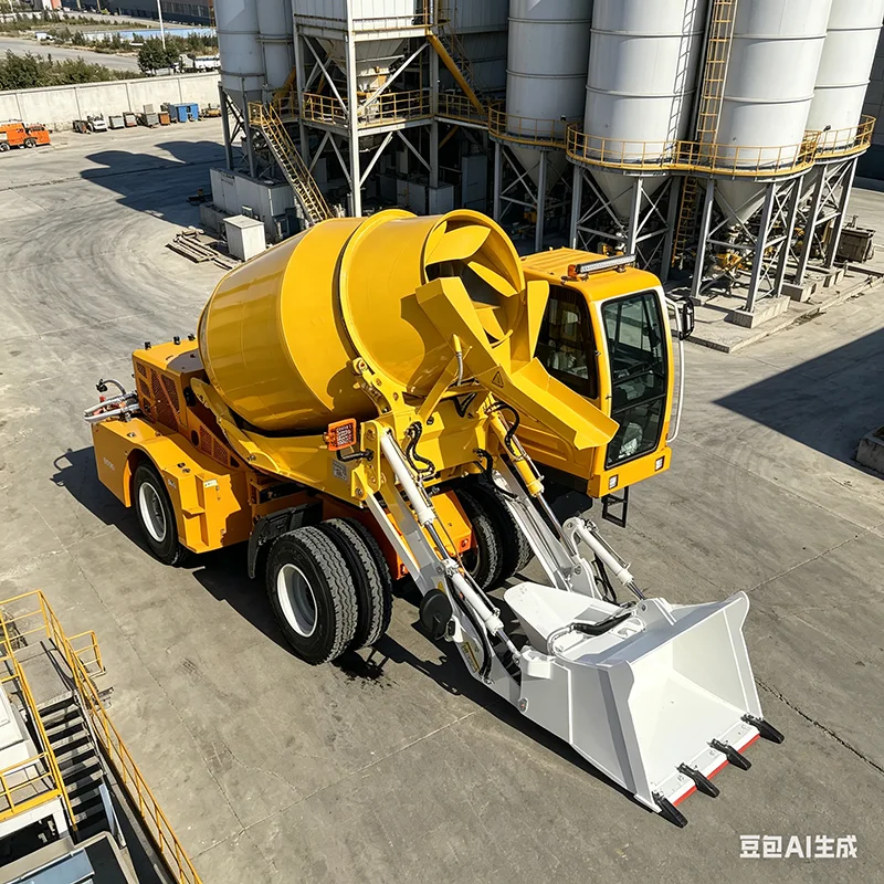 Factory Sale Good Price Self-Feeding Mobile Concrete Mixer with 1.2m3 Pan Featuring Engine Pump Motor Gearbox Core Components