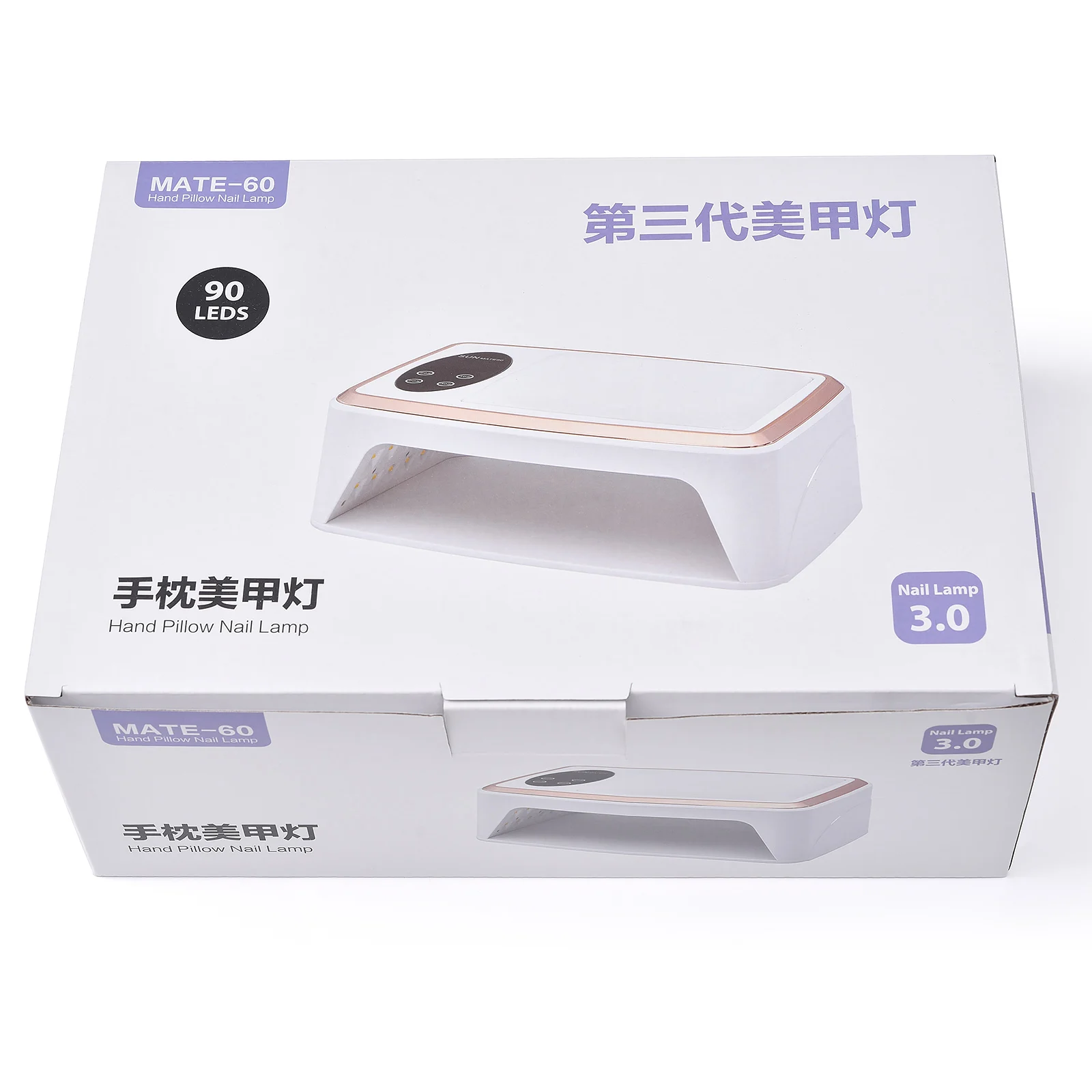 หลอดไฟยูวี LED 90 ดวง สำหรับทำเล็บมือ สีขาว สำหรับมืออาชีพ ใช้สำหรับอบเจลขัดเงา พร้อมที่วางมือ เครื่องทำเล็บกำลังสูง