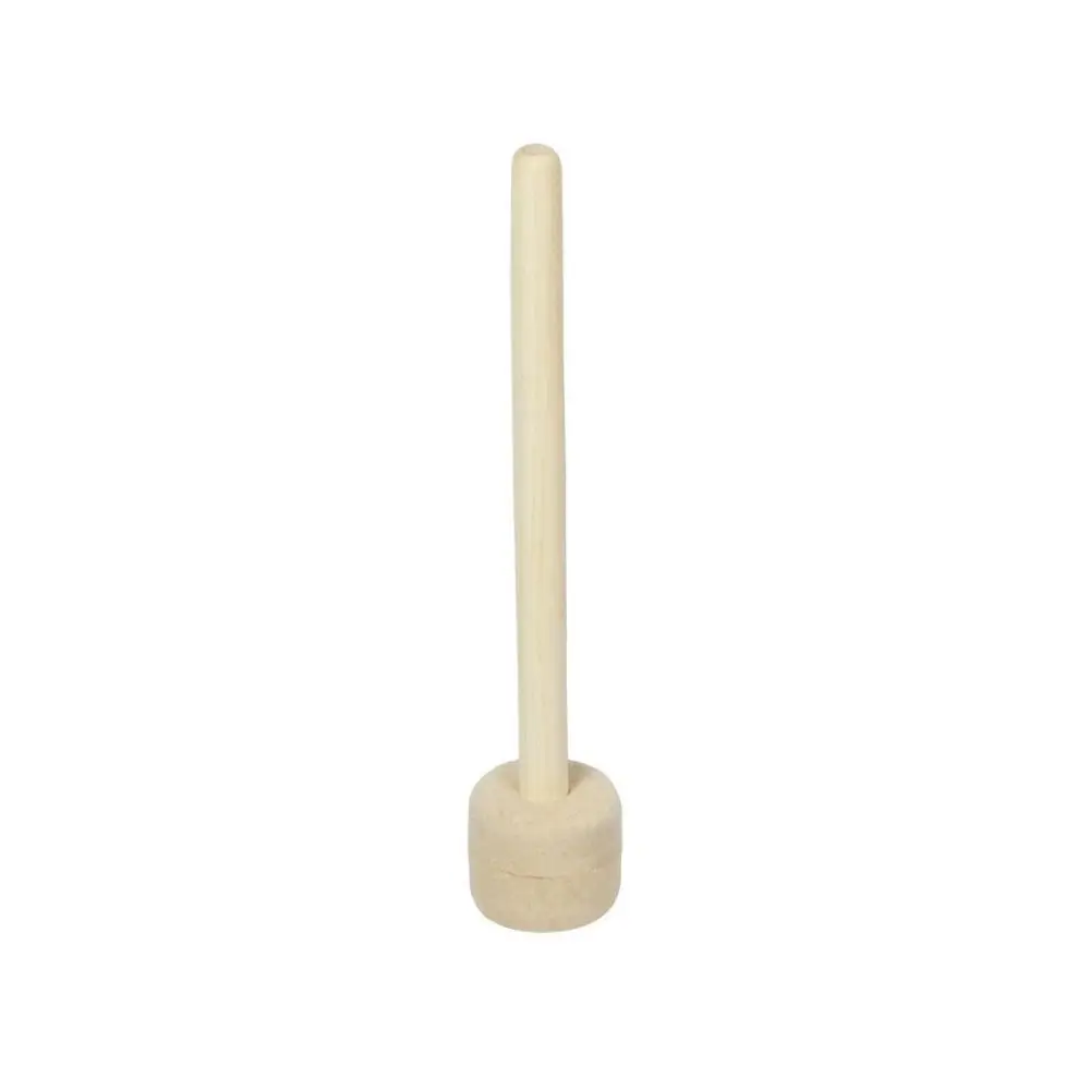 1pc Wool Felt Head Drum Sticks Wood Handle Marching Drum Drum Wooden Mallet Band Performances Non-Slip Wooden Drum Hammer