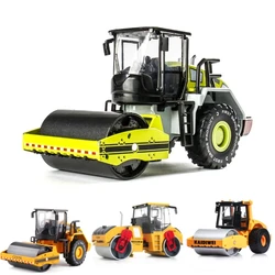Single Wheel Roller Truck Engineering Toy Car For Children 1/50 Diecast Miniature Model Heavy Vehicle Collection Gift Kid Boy