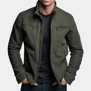 2026 Autumn Jacket Men's Tooling Jacket Casual Cardigan Loose Sports Men's Clothing 1