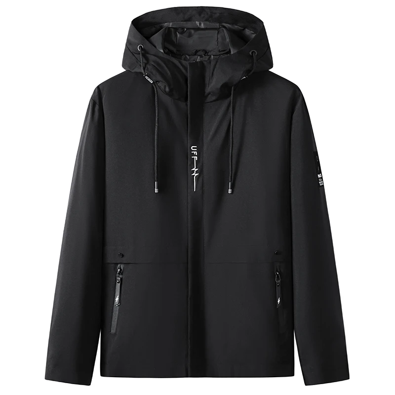 

Sli Hooded Jaet for Men Trendy Casual Youth Faion Windproof All-Match Color Outdoor Autumn New Arrival