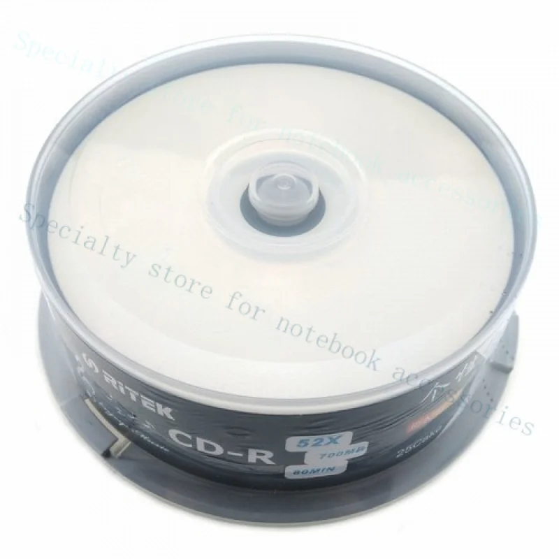 A+ 25 Pack CD-R Blank Disc 700MB 80min Recordable Surface Printable Black Bottom