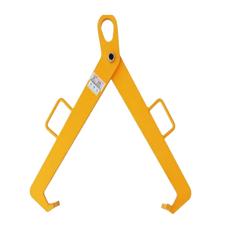 

Forklift special oil drum pliers oil drum pliers double chain 2t four-claw hawkbill die forging iron drum hook oil