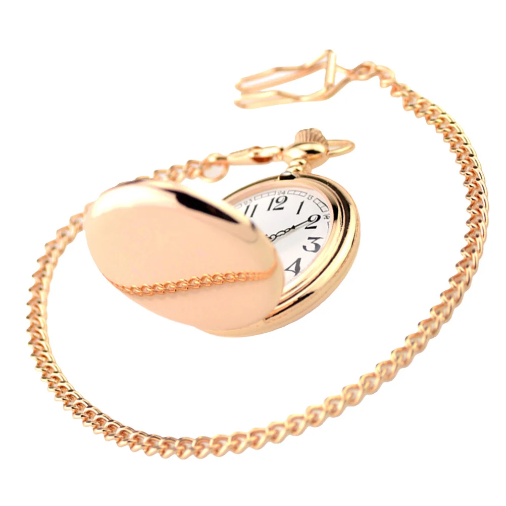Reloj de bolsillo digital con forma de concha, colgante ligero con diseño de reloj para personas mayores