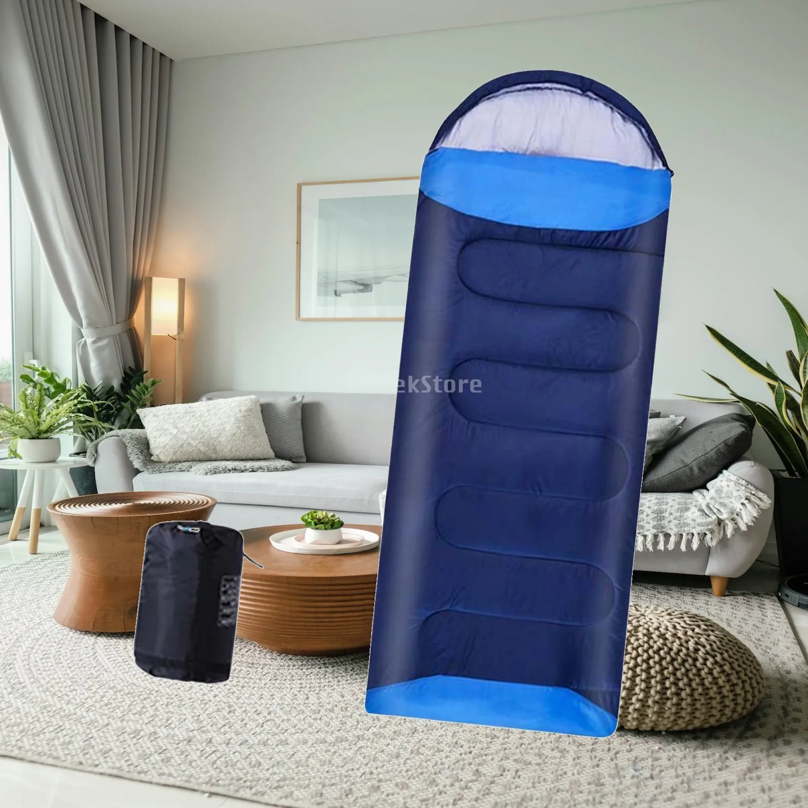 Envelope Sleeping Bag Four Seasons Machine Washable with Storage Bag Lightweight for Outdoor Indoor Camping Home Cold Weather