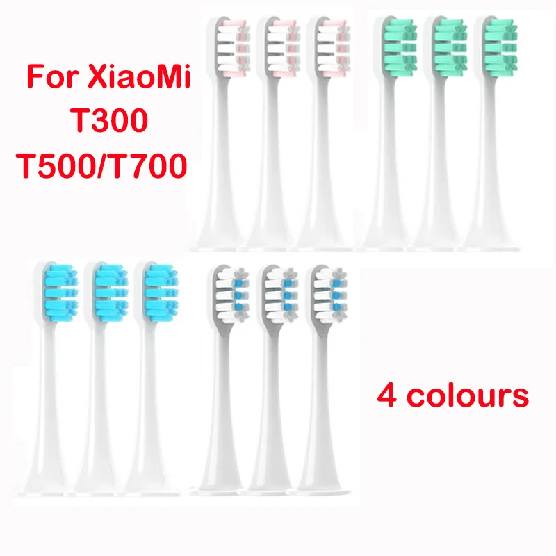 4/12PCS Replacement Brush Heads For XIAOMI MIJIA T500/T700 Sonic Electric Toothbrush Soft Bristle Vacuum Pack Nozzles