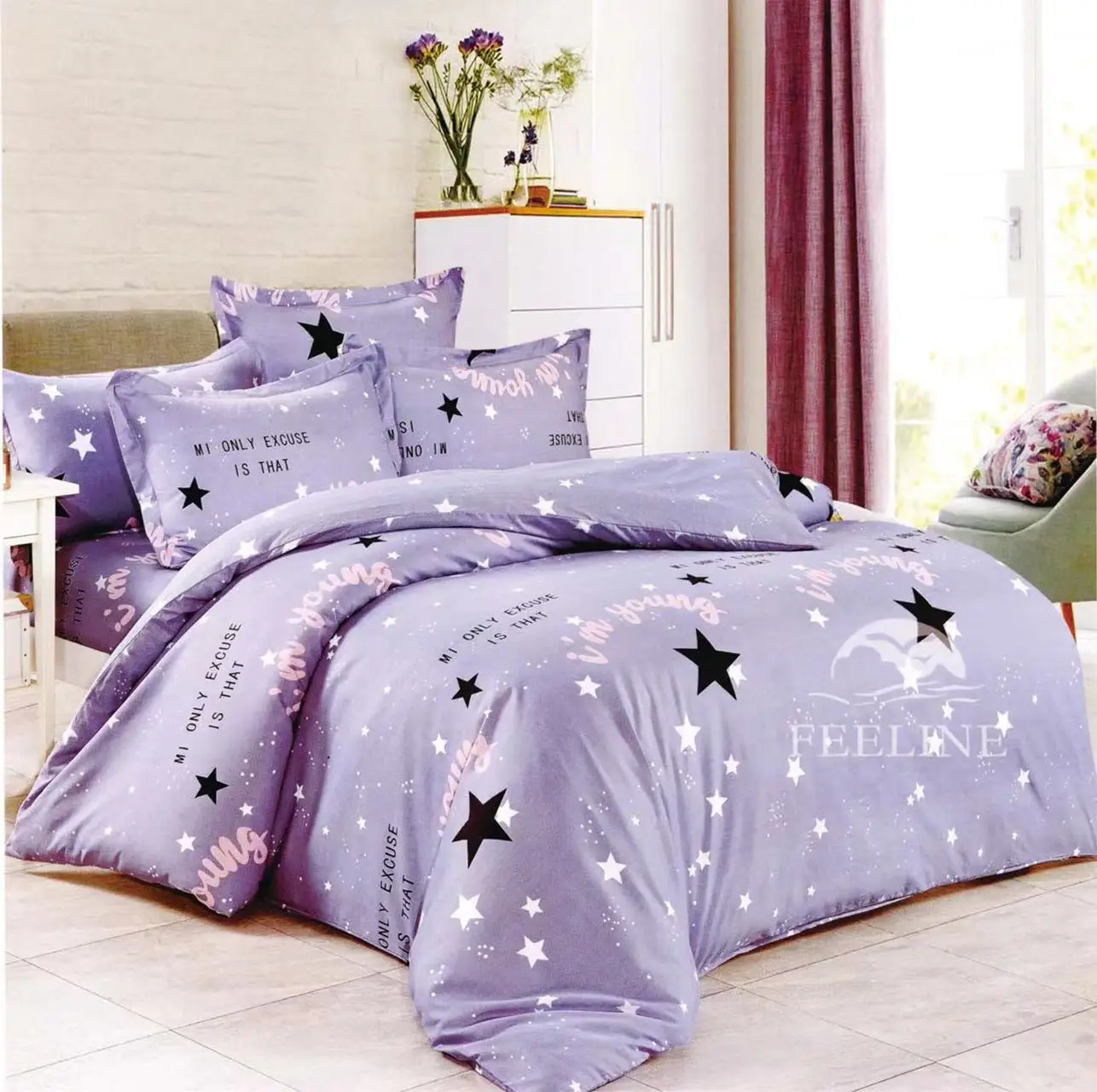 Plushome Juego Funda Nórdico Cama 90-180Cm 3-4 Piezas Microfibra Poliéster