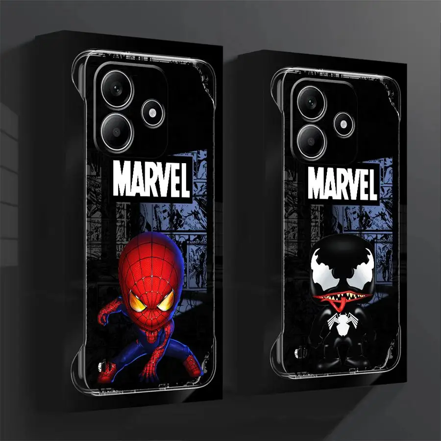 Marvel Sipiderman Ironman Phone Case for Redmi Note 14ProPlus5G 14 13ProPlus 13 Pro 10Pro4G 12Pro5G Luxury Coque