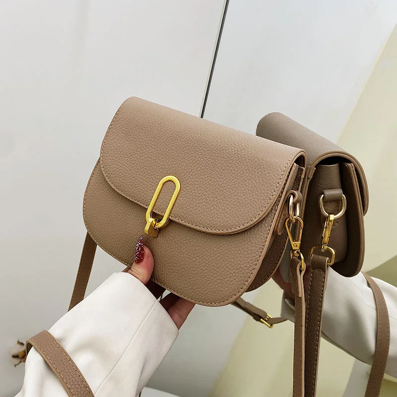 Soft Genuine Leather Women\'s Bag Fashion Simple Commuting Solid Colour Single Shoulder Bag Crossbody Bag Luxury Cow Leather Bag