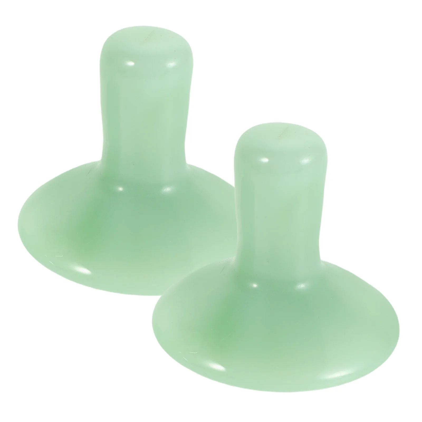 2 個の天然翡翠石フェイシャルマッサージツールキノコの形顔と首用グアシャストーン肌の引き締めアンチエイジング美容