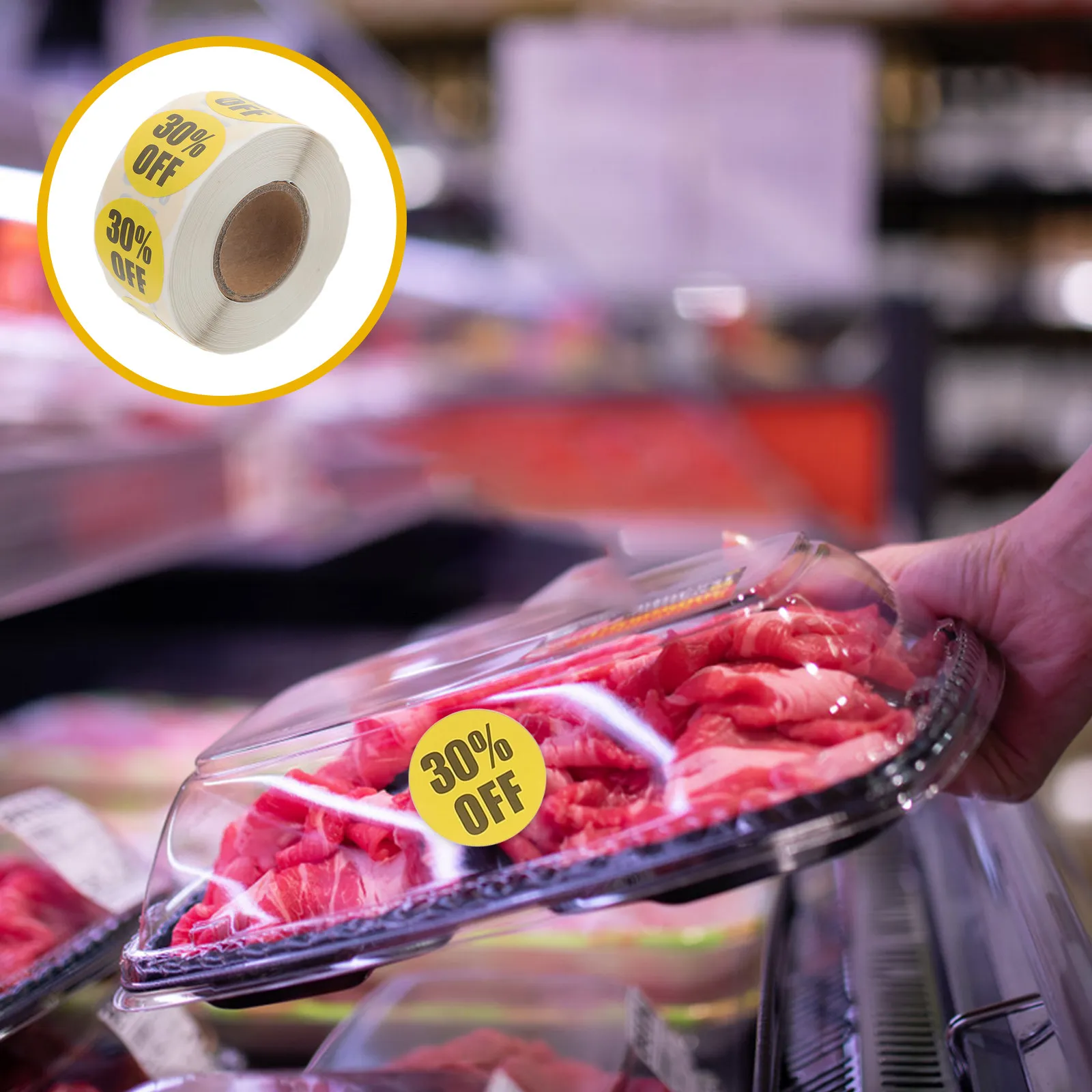 

3 рулона ярких круглых наклеек-ценников с легким отклеиванием для розничных магазинов: быстрое решение для маркировки, этикетки с защитой от царапин