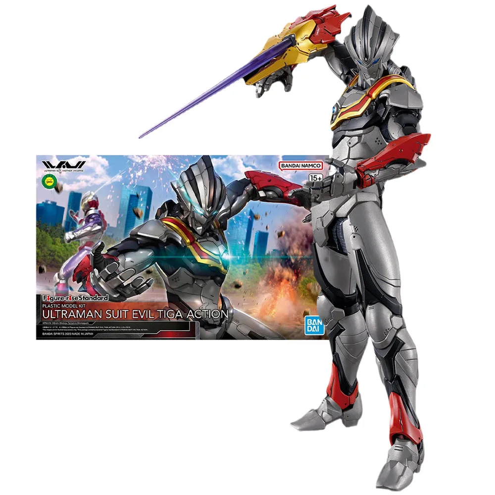 

Bandai Genuine Figure Ultraman Suit Model Kit Figure-rise Standard Ultraman Suit Evil Tiga-Action Model Action Figure Boys Toys