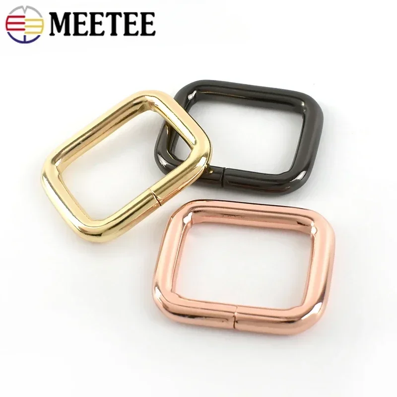 10/20/50Pcs Meetee 25mm Rectangle Metal Buckle Bag Strap Clips Belt Webbing Garment Adjust Clasp Hook DIY Hardware Accessories