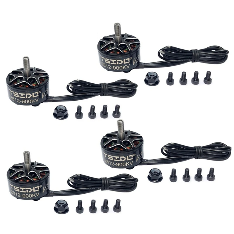 

YSIDO 4Pcs 2812 V2 FPV Motor 900KV 2-6S Brushless For RC Multirotor Airplane 7/8/9Inch FPV Long Range Drones Motor DIY Parts