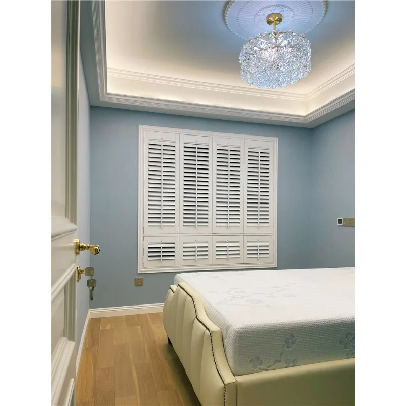 Pure solid wood shutters, doors, breathable windows, American movable blades, folding sliding partition curtains