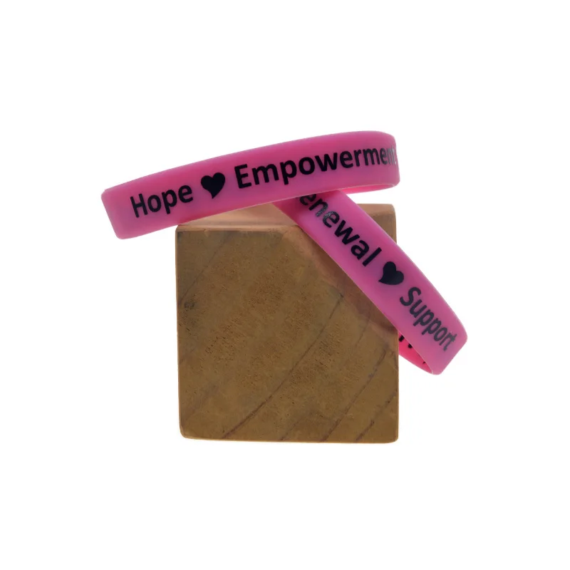 1 Stück/3 Stück Medizinisches Bewusstseins-Geschenk-Armband „Live Love and Believe in a Cure“ Silikon-Armband mit Positivem Spruch – Detail 3