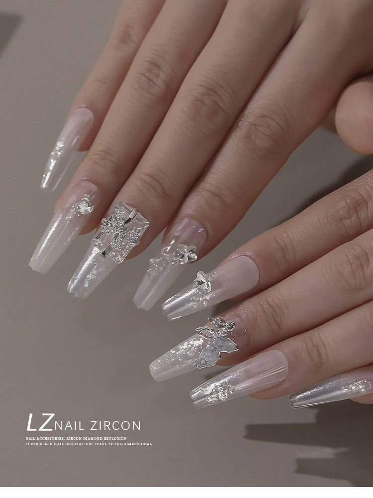 جديد مسمار الفن زركونيا مجوهرات كريستال القلب قلادة مسمار ملصقات الماس جزءا لا يتجزأ من المعادن الحب القرد مسمار الديكور #3